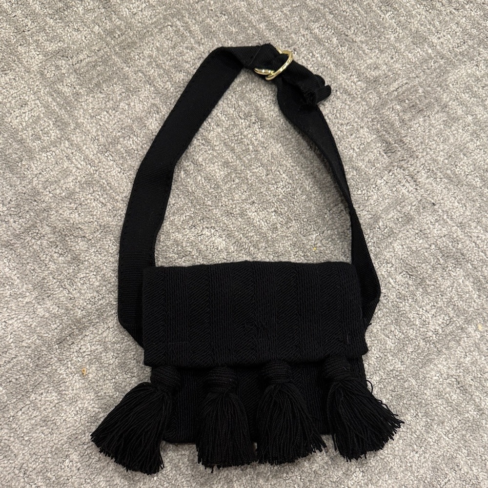 Elegant Black Tassel Crossbody Bag